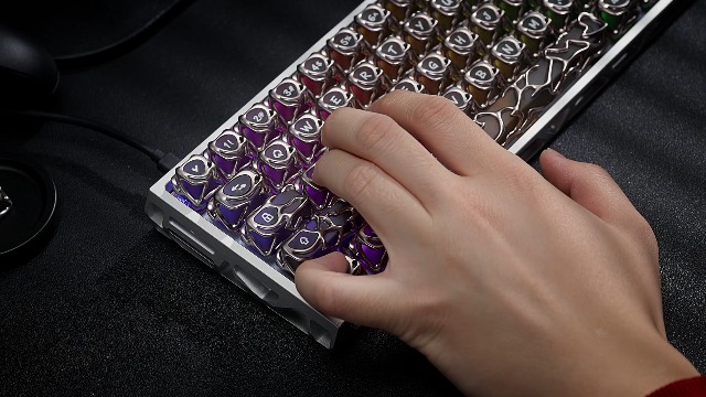 Amazon | XVX Venom キーキャップ 60%/75%/100% 対応 シルバー 透光